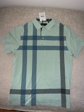 Barbour Mint Green Polo with Navy & Black Windowpane